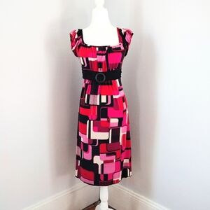 Volume One Color Block Dress Size Large